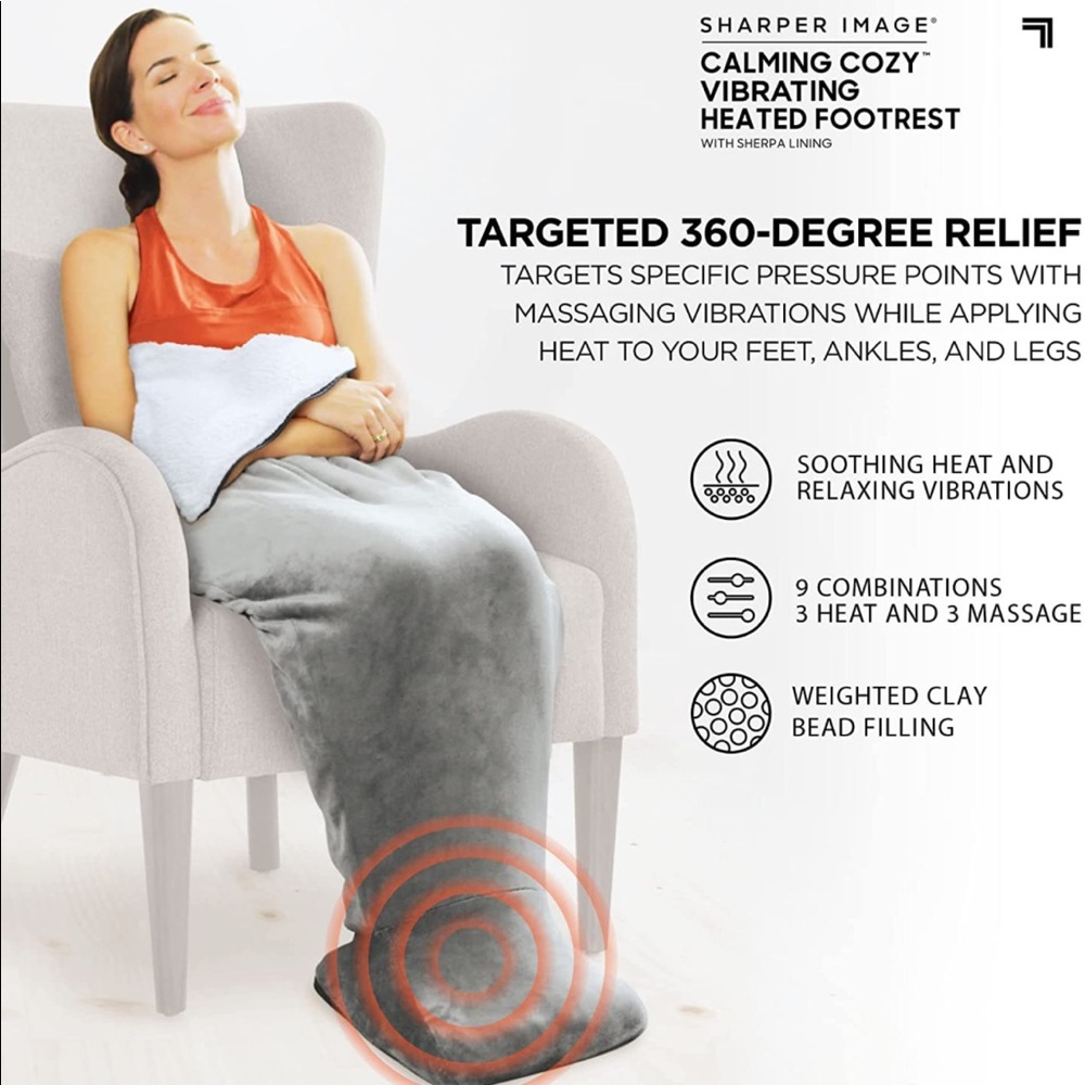 NEW Calming Cozy Electric Heating Massager, heating wrap. Plush Sherpa lining.